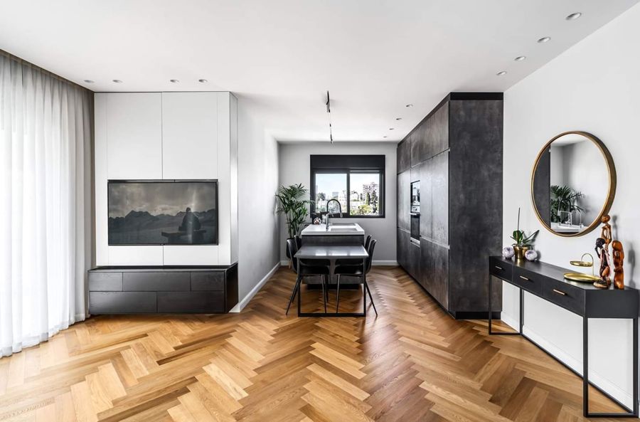 Concrete Volume Apartment — custom kitchens, built-ins & wall units, bathroom vanities by iKitchen Cabinetry, view 3
