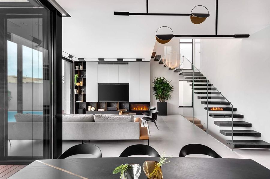 Floating Stair Villa — custom kitchens, built-ins & wall units, wall paneling by iKitchen Cabinetry, view 16