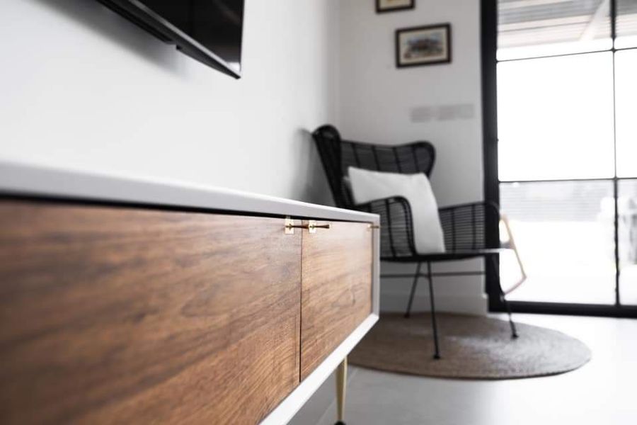 Grey Banquette Apartment — custom kitchens, built-ins & wall units, wall paneling, bathroom vanities, walk-in closets by iKitchen Cabinetry, view 7