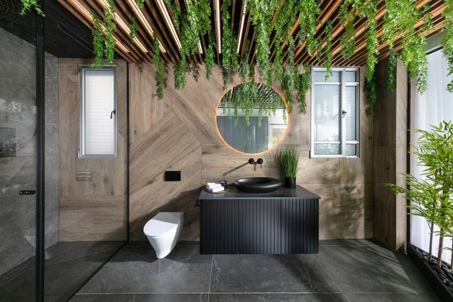 Hanging Garden Villa — built-ins & wall units, bathroom vanities, wall paneling by iKitchen Cabinetry, view 9