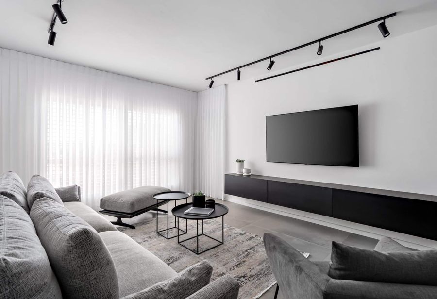 Monochrome Minimal Apartment — custom kitchens, built-ins & wall units, bathroom vanities, walk-in closets by iKitchen Cabinetry, view 6