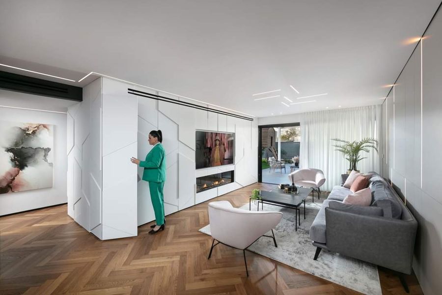 Parquet and Marble Apartment — custom kitchens, built-ins & wall units, bathroom vanities by iKitchen Cabinetry, view 5