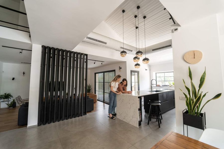 Slat Screen House — custom kitchens, built-ins & wall units, wall paneling, bathroom vanities by iKitchen Cabinetry, view 4