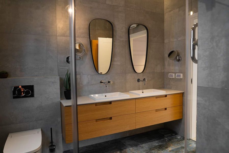 Steel & Oak Villa — custom kitchens, built-ins & wall units, wall paneling, bathroom vanities, walk-in closets by iKitchen Cabinetry, view 10