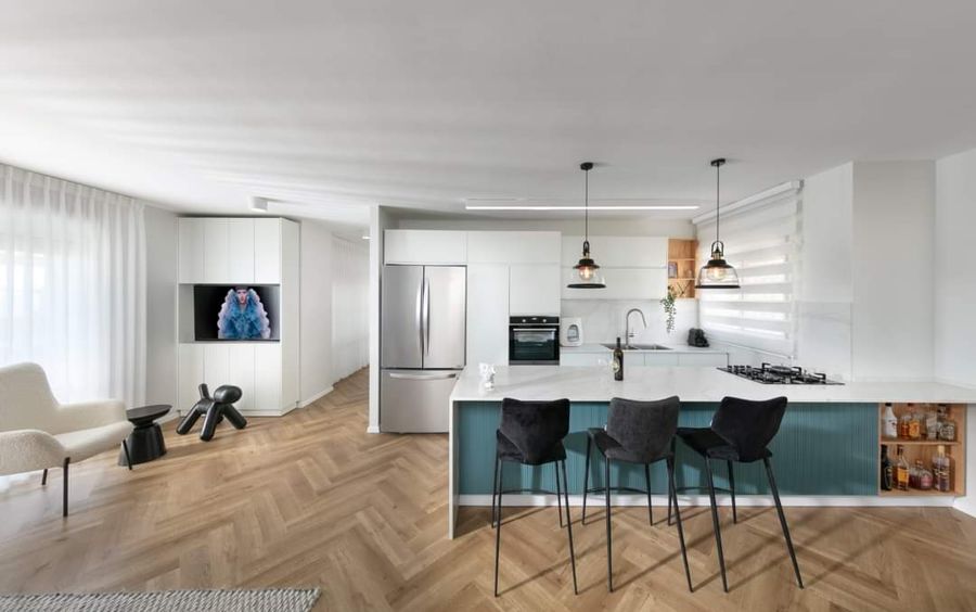Teal Island Family Apartment — custom kitchens, built-ins & wall units, bathroom vanities by iKitchen Cabinetry, view 6