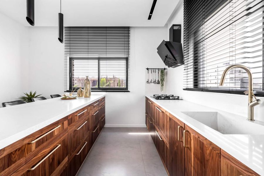 Walnut and Lattice House — custom kitchens, built-ins & wall units, wall paneling by iKitchen Cabinetry, view 2