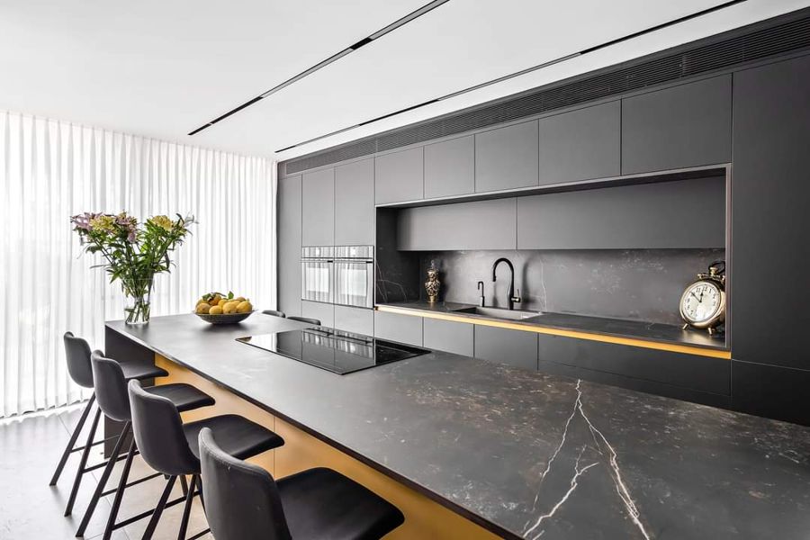 Walnut Piano House — custom kitchens, built-ins & wall units, wall paneling, bathroom vanities by iKitchen Cabinetry, view 2