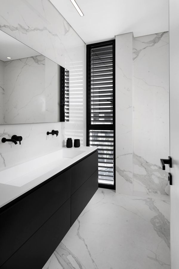 White Marble House — custom kitchens, built-ins & wall units, wall paneling, bathroom vanities by iKitchen Cabinetry, view 16